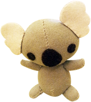 DULLHOUSE手作娃娃網站，無尾熊娃娃完成品欣賞圖