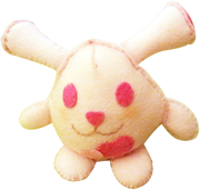 DULLHOUSE手作娃娃網站，喇叭兔娃娃完成品欣賞圖