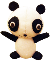 DULLHOUSE手作娃娃網站，貓熊娃娃完成品欣賞圖