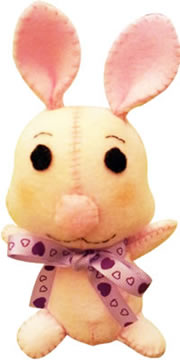 DULLHOUSE手作娃娃網站，兔子娃娃完成品欣賞圖