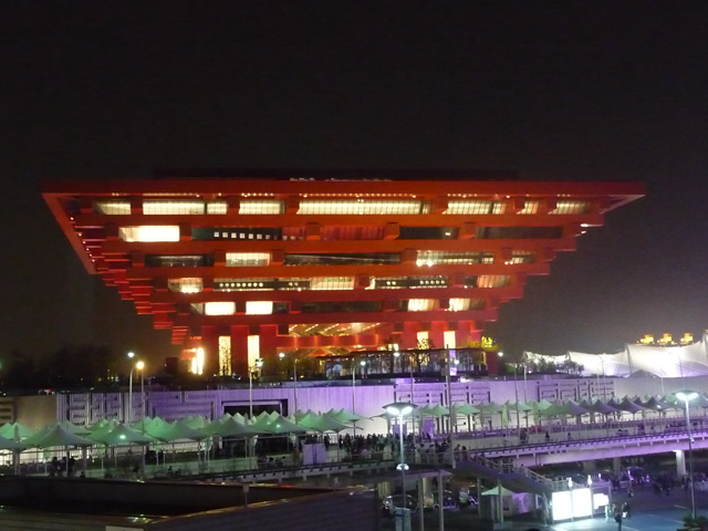 中國 上海世博 中國館 夜景外觀